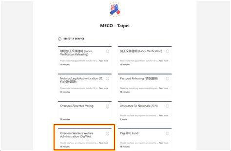 meco online appointment